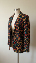 Black Onyx Blazer Geometric Beaded Detailing