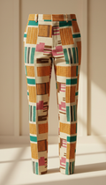 Cream Kente Tailored Trousers