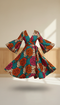 Rose Ankara Wrap Dress
